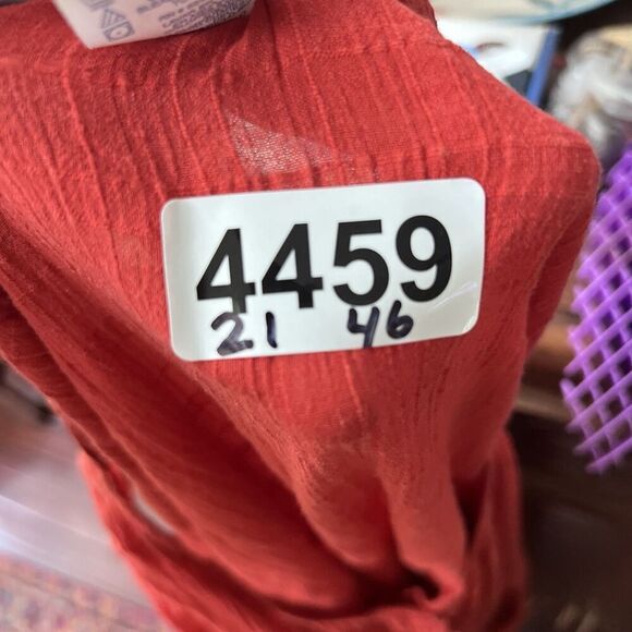 Vtg 90s White Stag Red Dress 18W/20W Button Front Round Neck Sleeveless Casual - Picture 9 of 11